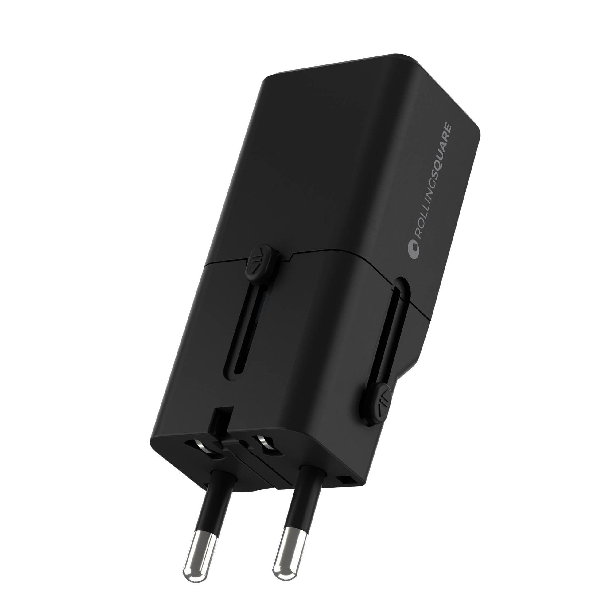 Rolling Square 30W Pocket Travel Adapter USB-C Wall Charger - Black - 15-16109