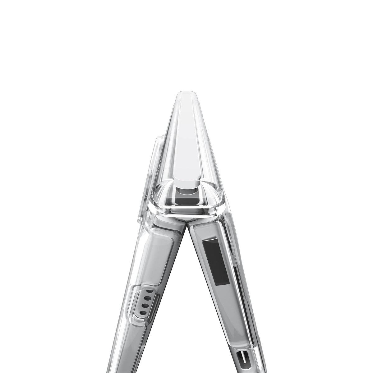 iPhone Duo Spigen Crystal Hybrid Pro MagFit - Clear/White - 15-16127