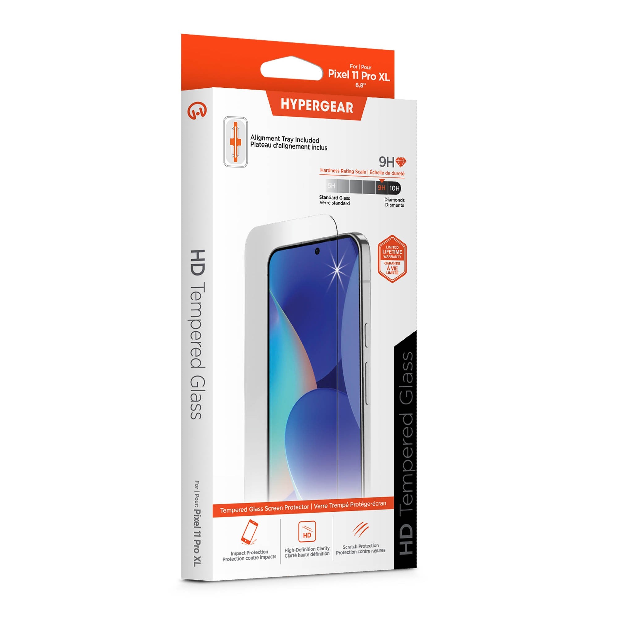 Google Pixel 11 Pro XL HyperGear Tempered Glass Screen Protector w/Dust-Free Install Tray - 15-16298