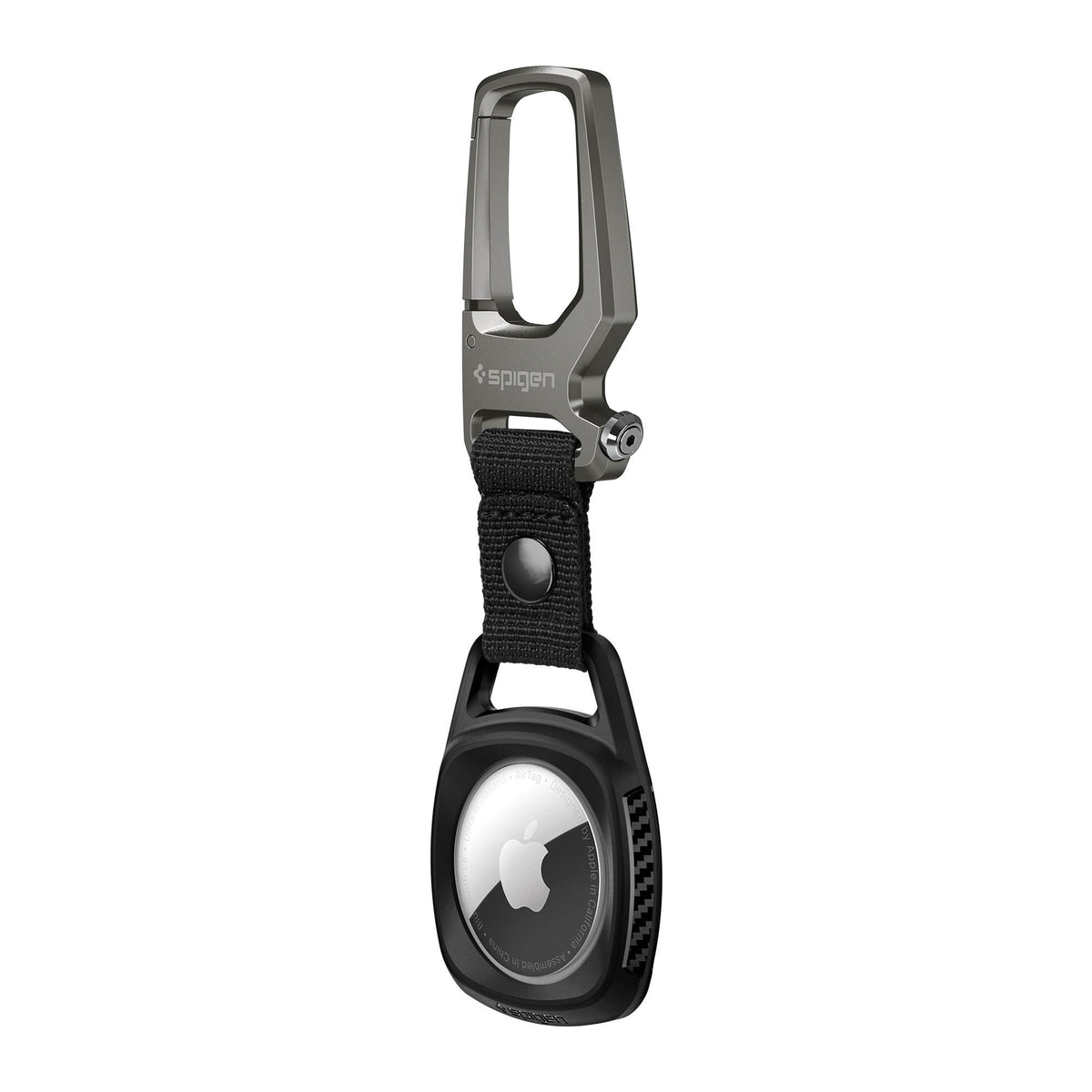 Apple AirTag Spigen Rugged Armor Clip + Key Ring - Black - 15-16398