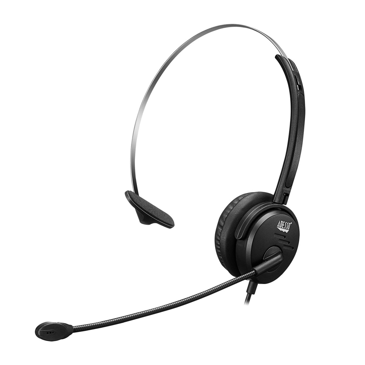 Adesso Xtream P1 USB Single-Sided Headset with adjustable Microphone - Black - 15-16404