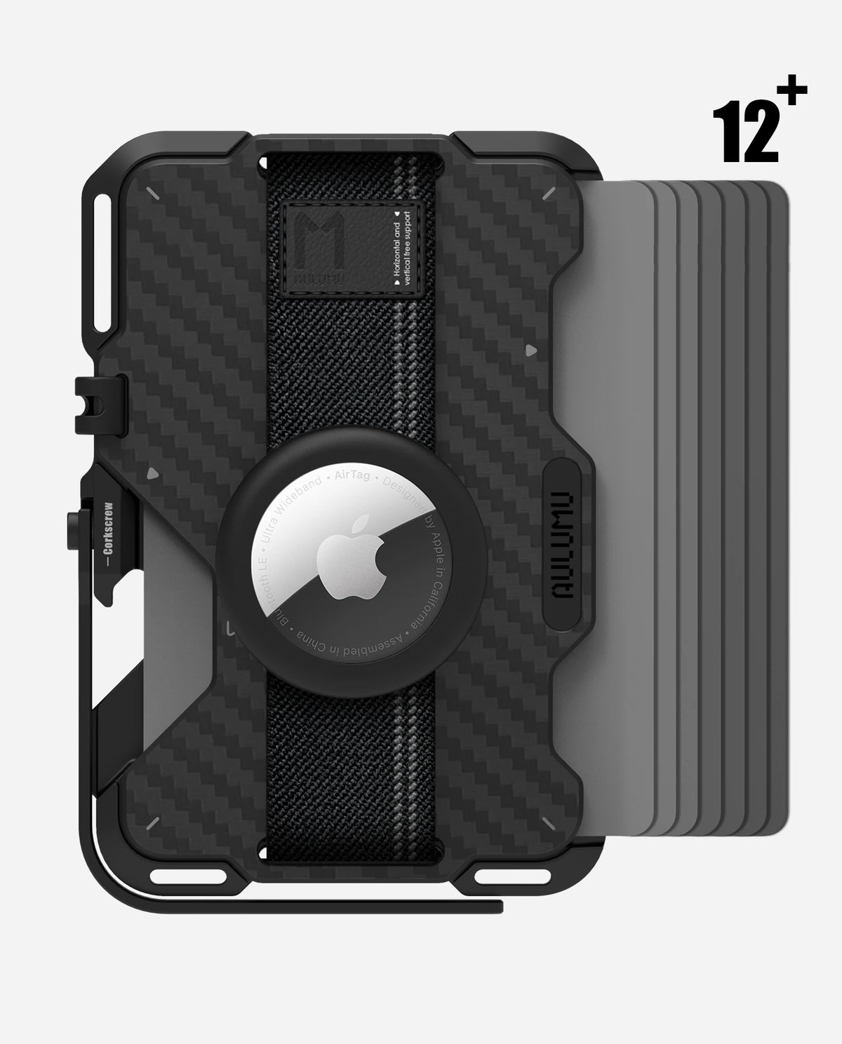 AULUMU Magnetic Metal Wallet Carbon Fiber Cover