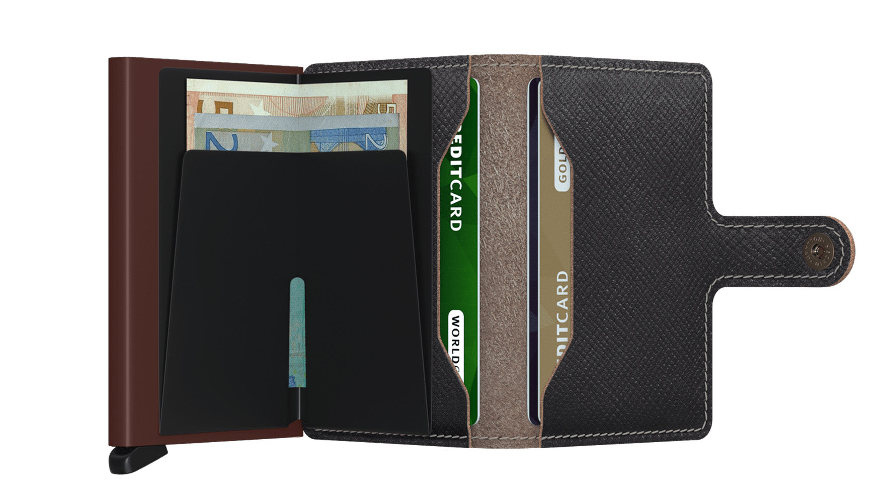 Secrid Miniwallet Saffiano Brown