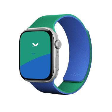 Apple Watch 46mm MOFT Snap Duo Watch Band - Roam Green/Beyond Blue