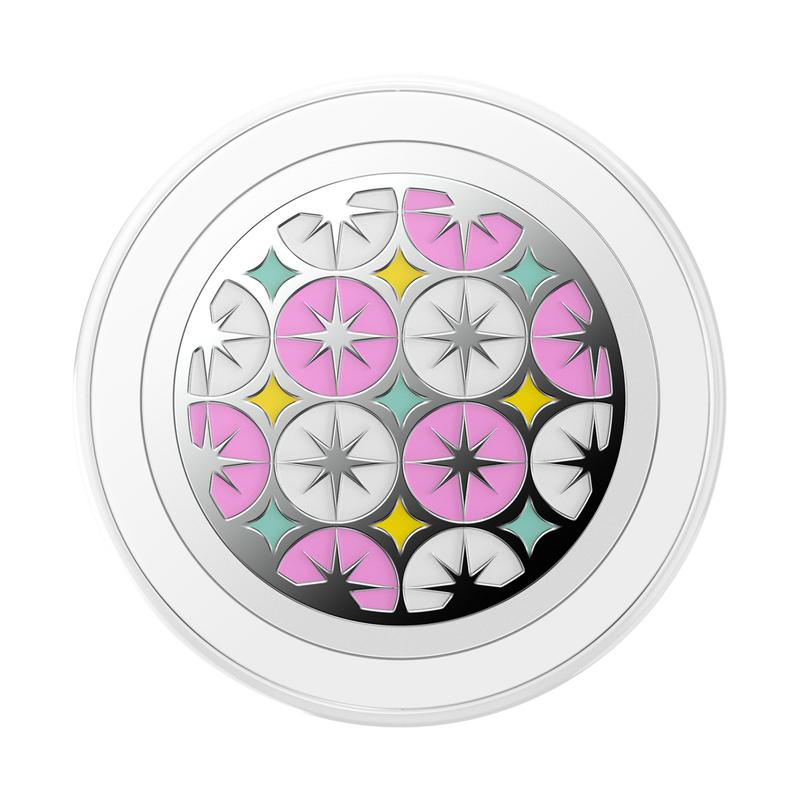 PopSockets PopGrip for MagSafe Round with Adapter Ring Enamel Atomic Wallpaper