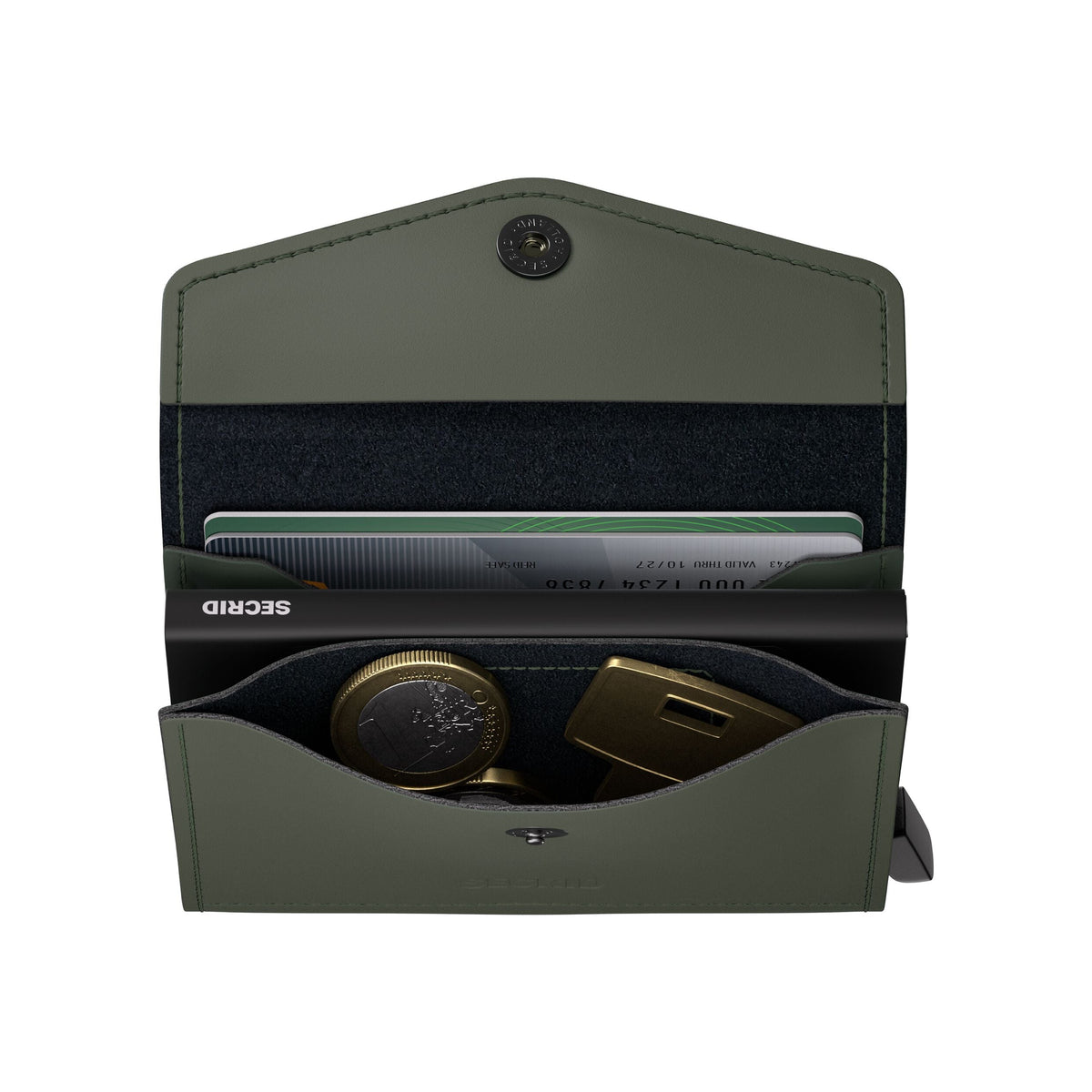 Secrid Envelope Wallet Matte Green-Black