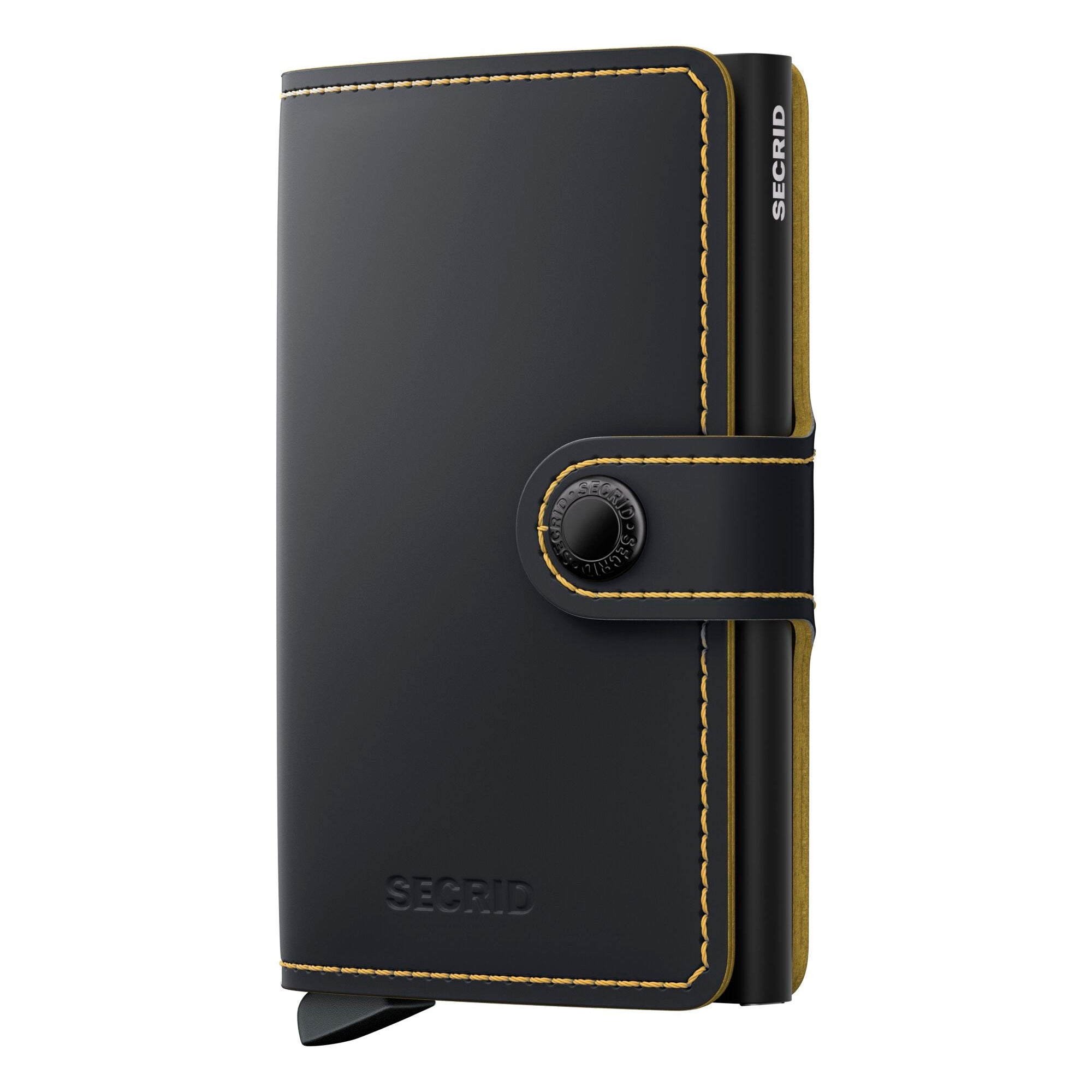 Secrid Miniwallet Matte Black & Ochre