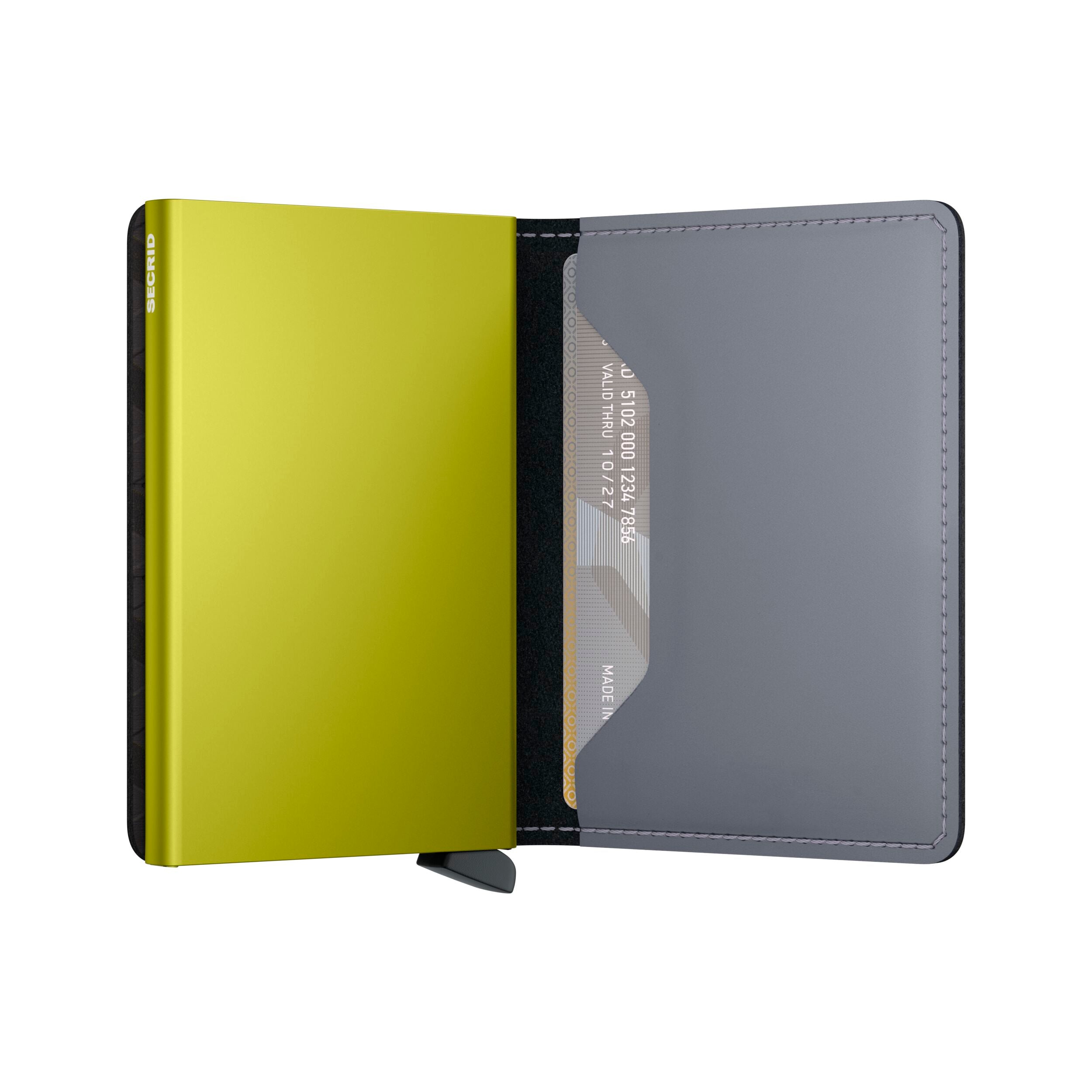 Secrid Slimwallet Matte Grey and Lime