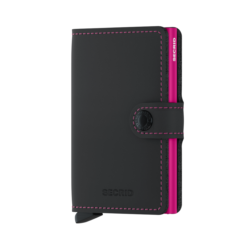 Secrid Miniwallet Matte Black&Fuchsia
