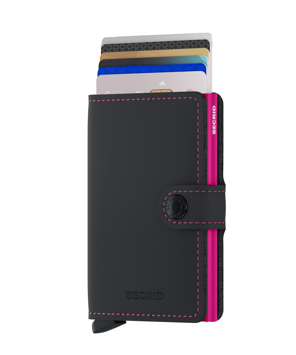 Secrid Miniwallet Matte Black&Fuchsia