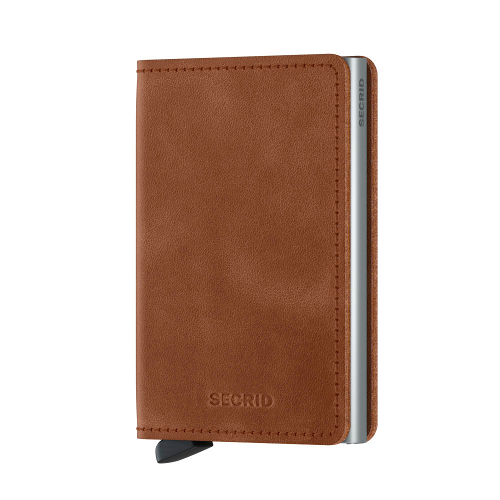 Secrid Slimwallet Vintage Cognac - Silver