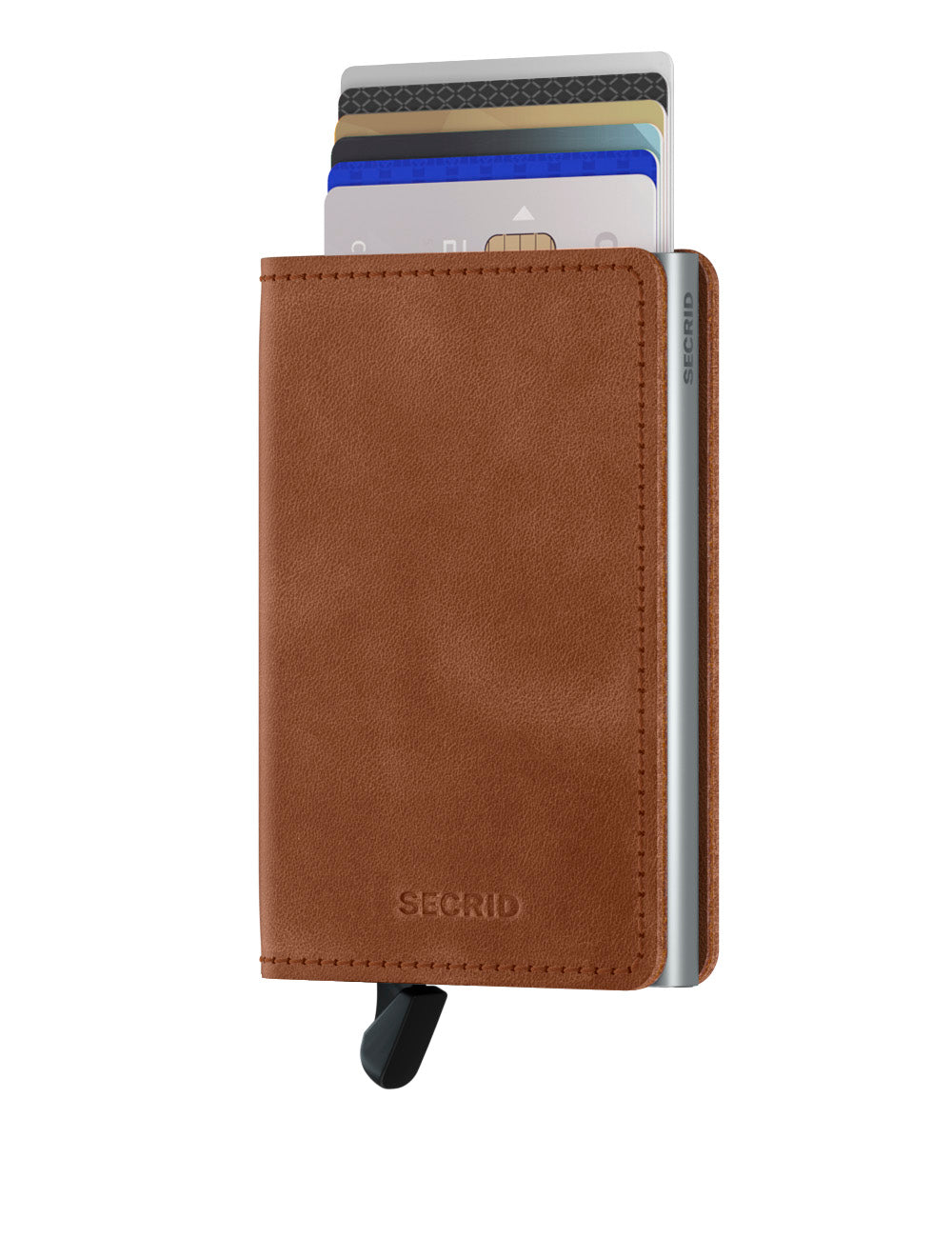 Secrid Slimwallet Vintage Cognac - Silver