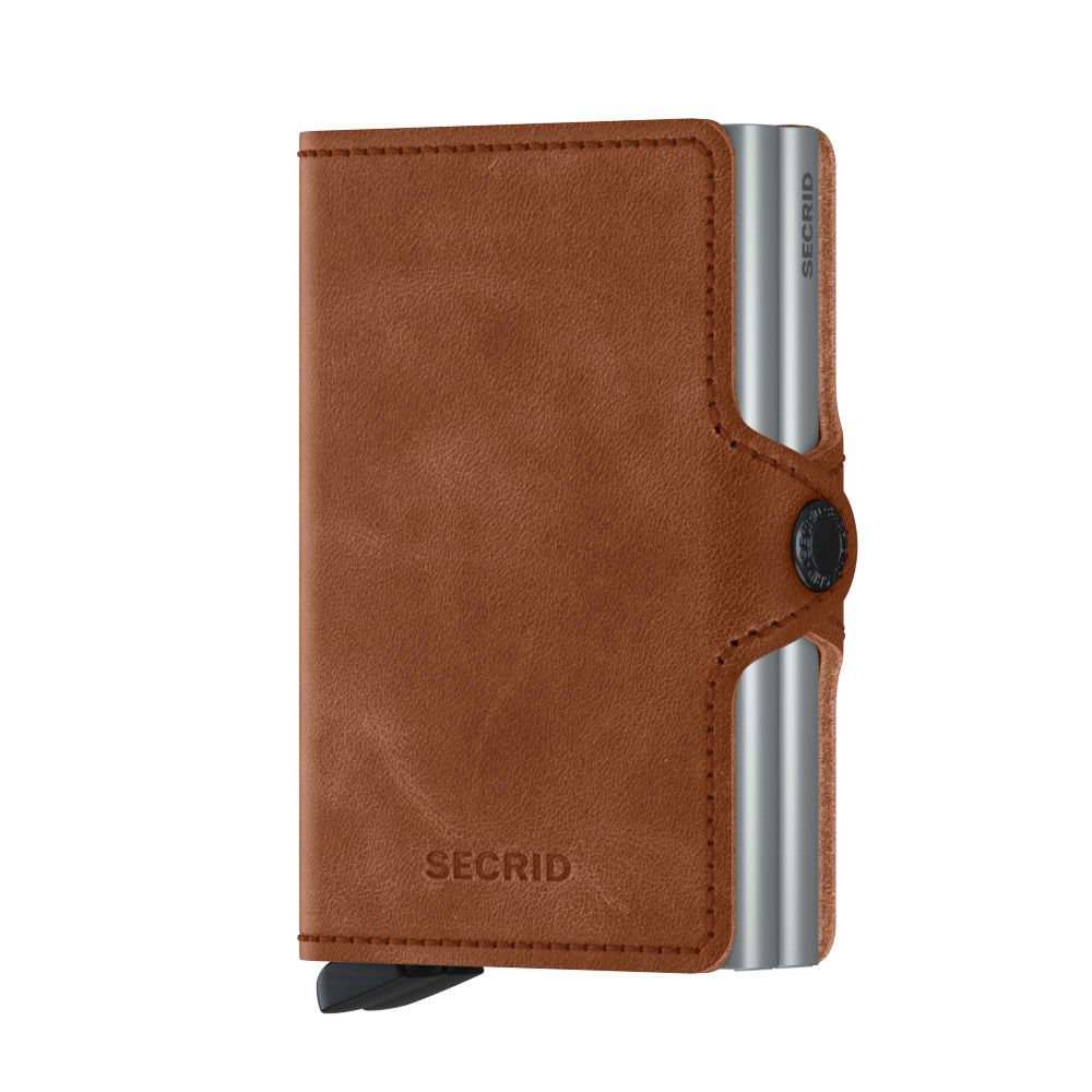 Secrid Twinwallet Vintage Cognac Silver