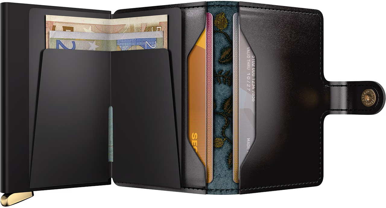 Secrid Premium Miniwallet Stitch Floral Black