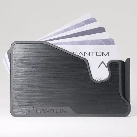 FANTOM X - Card Fanning Black Aluminum Wallet (4-7) Cards