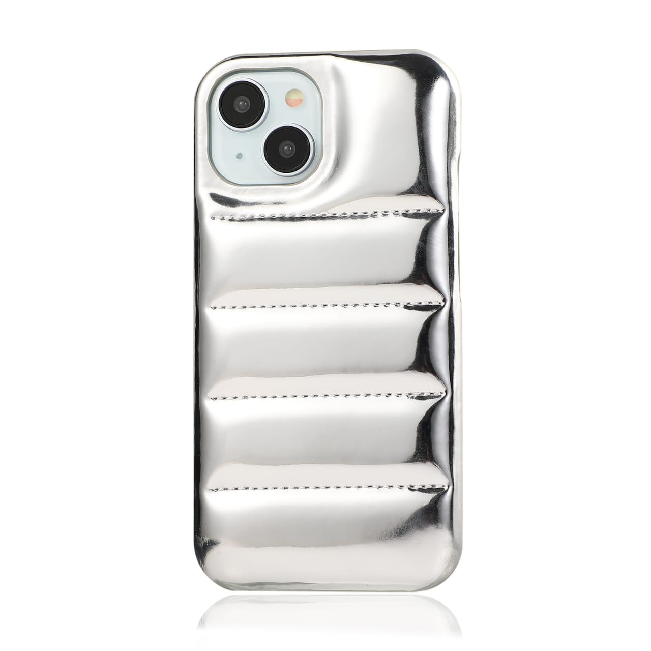 iPhone Puffer Silver Case