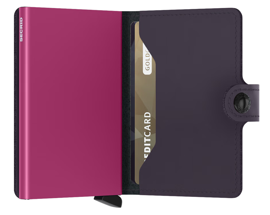 Secrid Miniwallet Matte Dark Purple-Fuchsia
