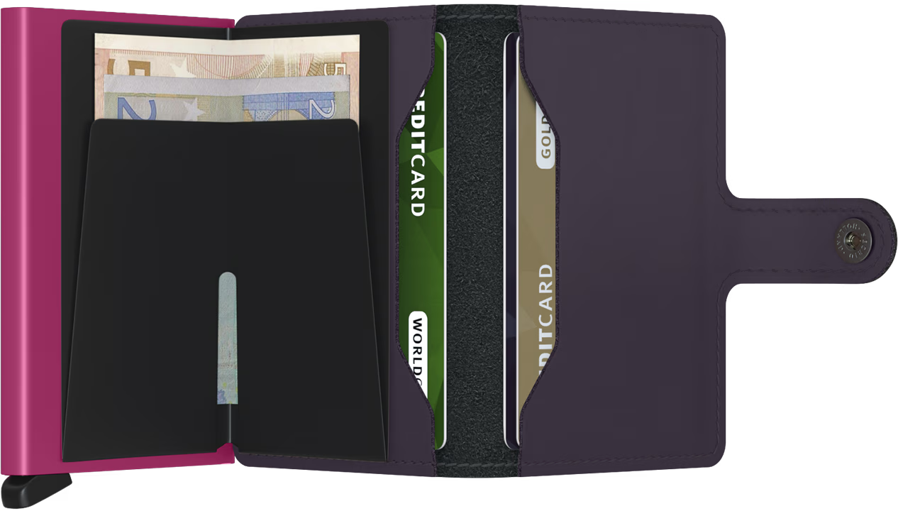 Secrid Miniwallet Matte Dark Purple-Fuchsia
