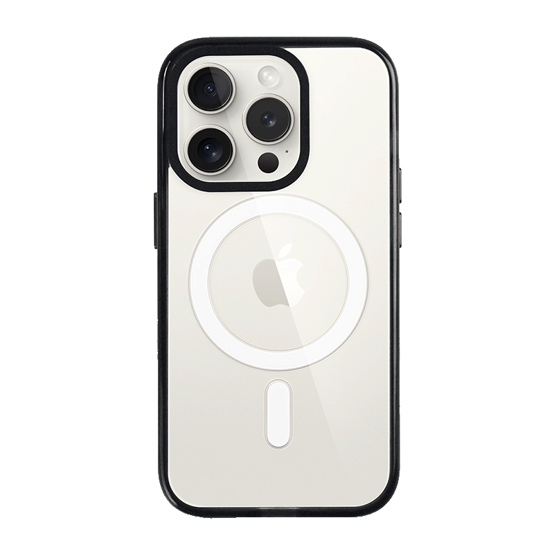 iPhone 15 Pro Black Custom Case MagSafe
