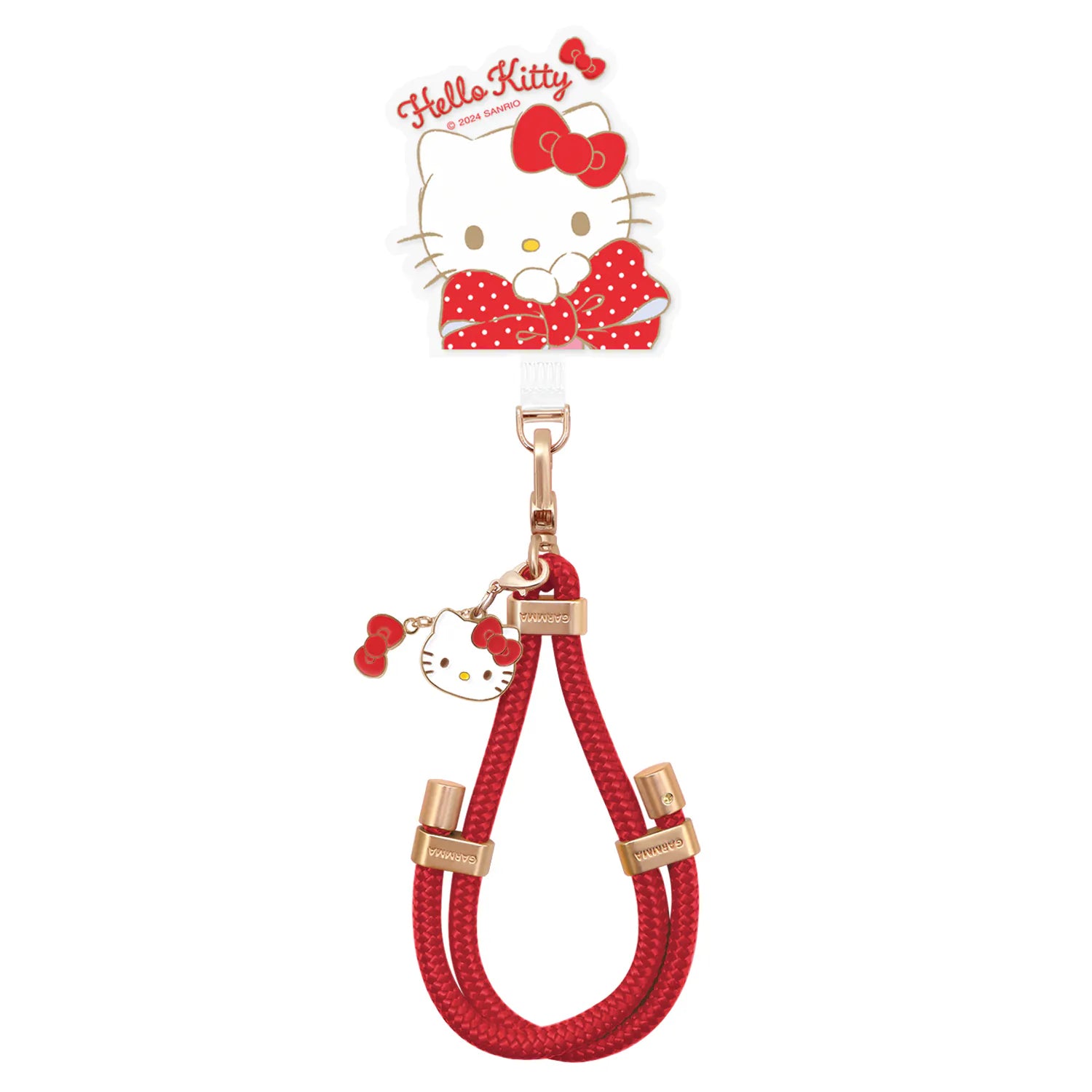 GARMMA Metal Charm Lanyard 36cm Hello Kitty Red