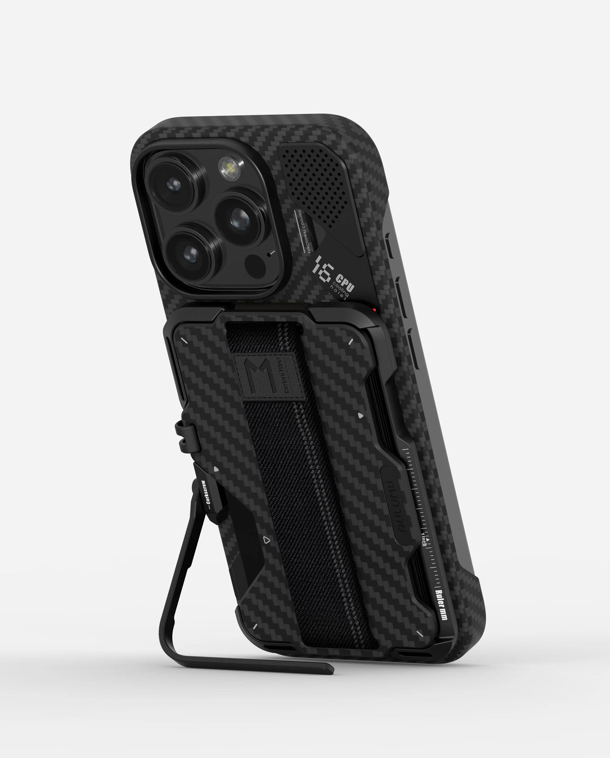 AULUMU Magnetic Metal Wallet Carbon Fiber Cover