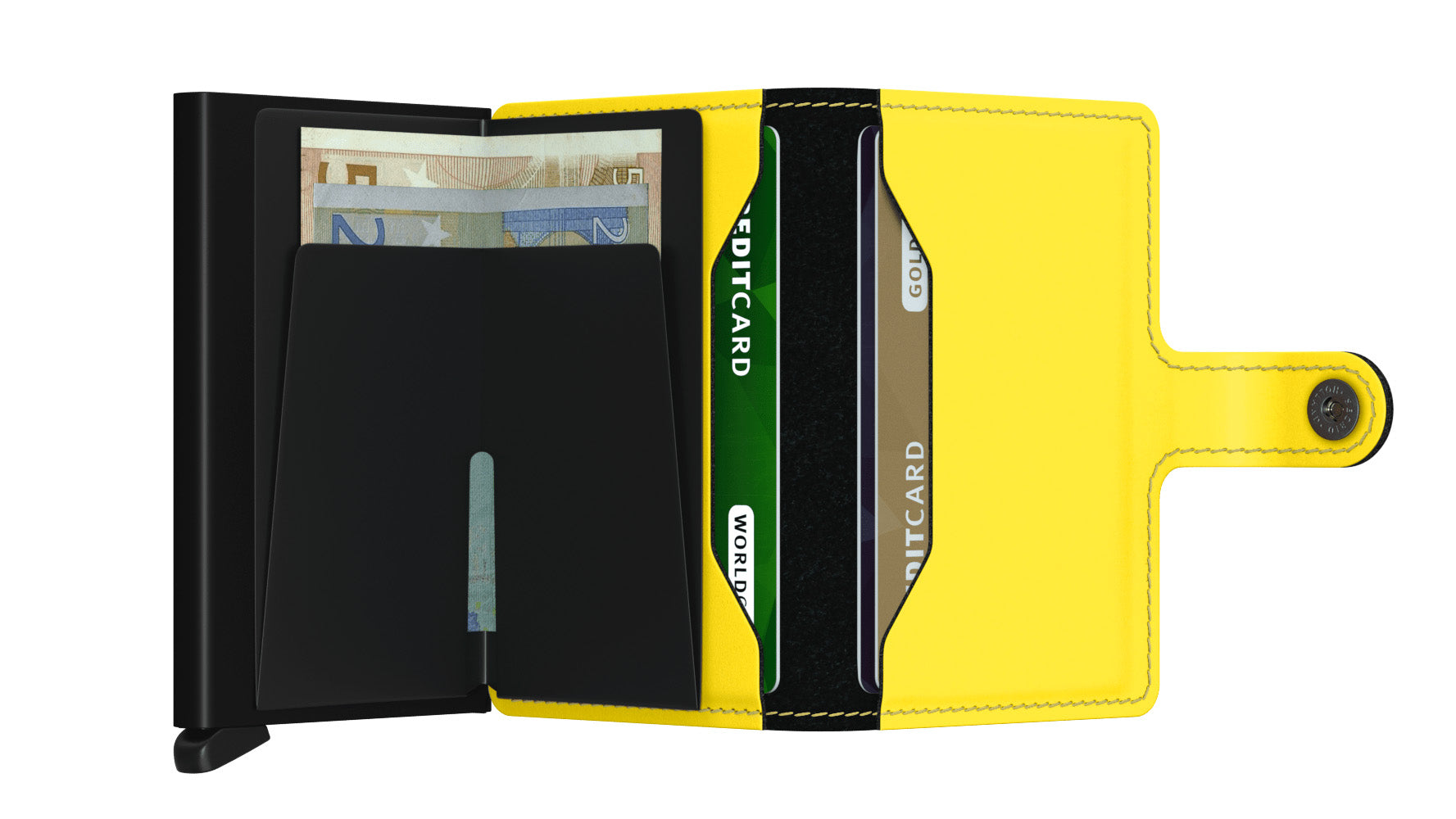 Secrid Miniwallet Matte Black & Yellow