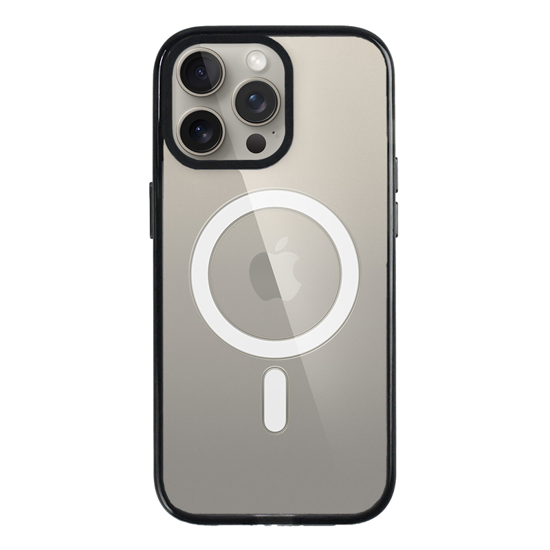 iPhone 15 Pro Max Black Custom Case MagSafe
