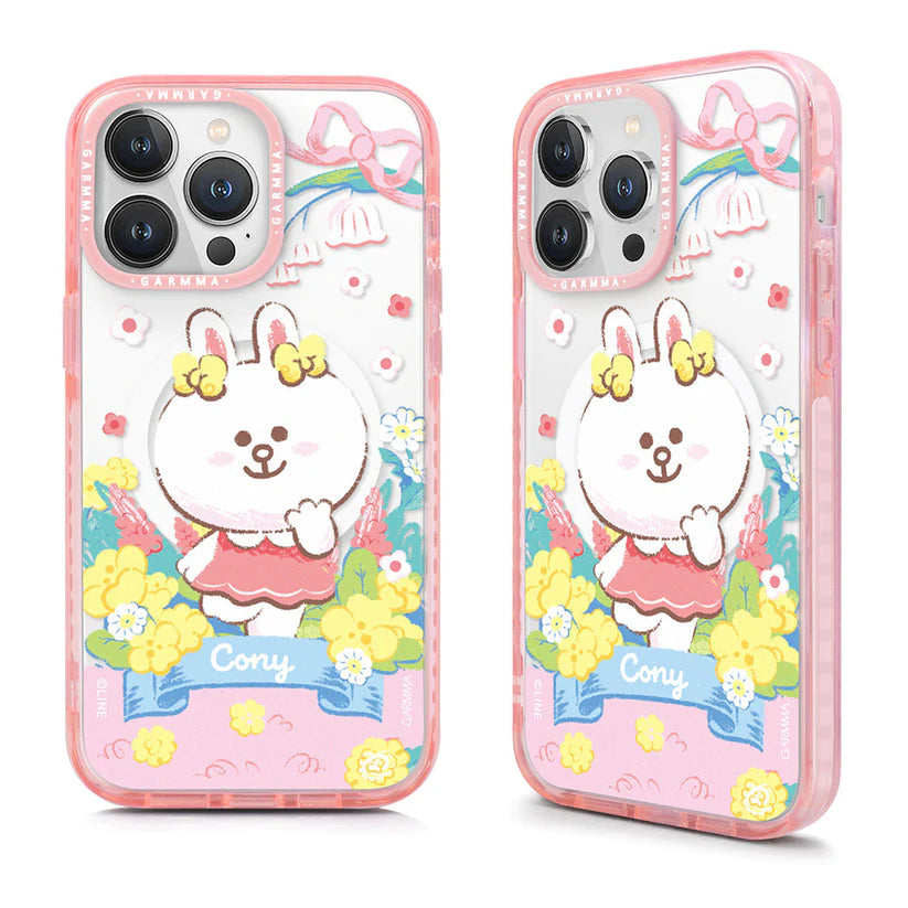 iPhone 15 Series GARMMA Line Friends Floral Cony MagSafe Case