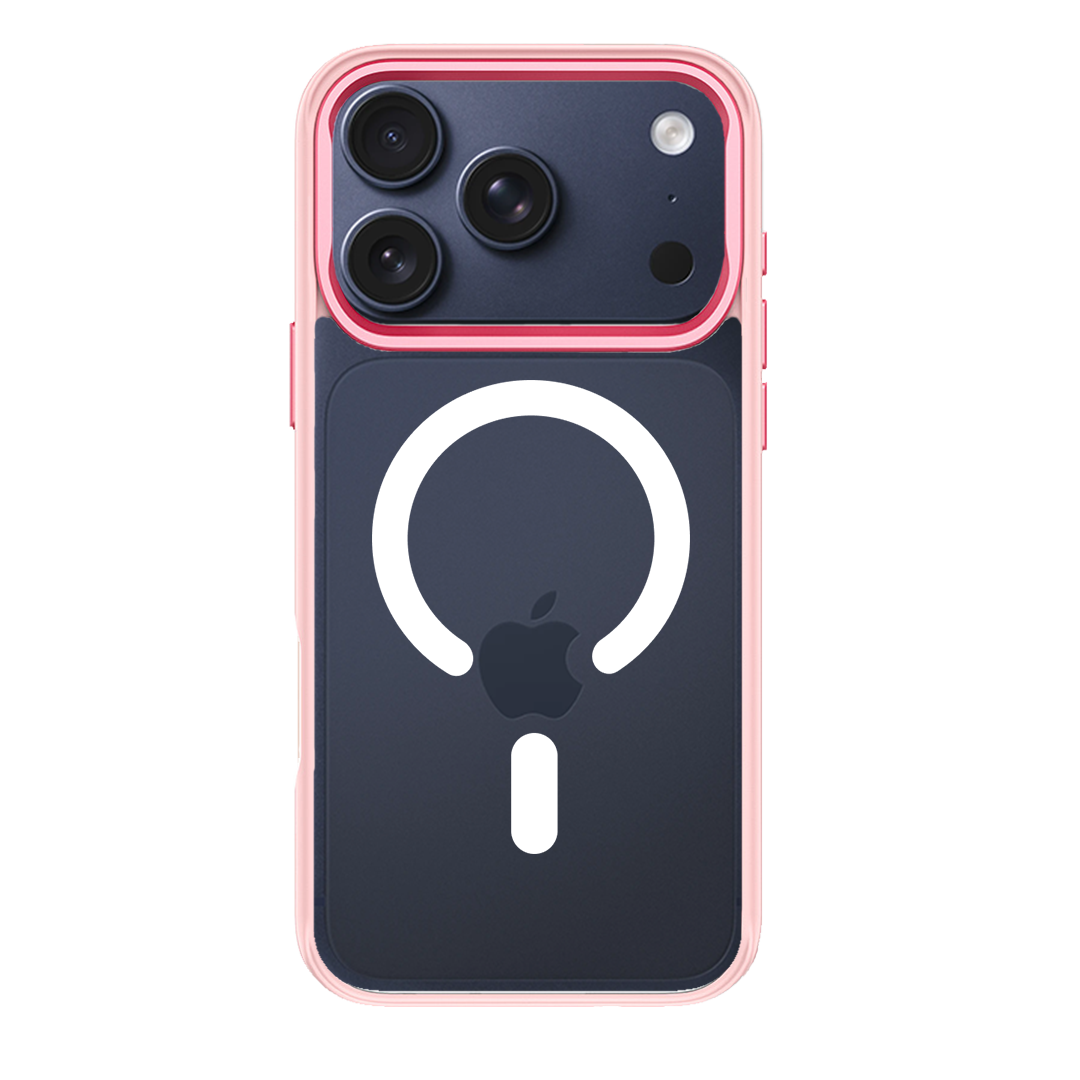 iPhone 17 Pro Swappable Custom Case Magsafe (Pink Frame)