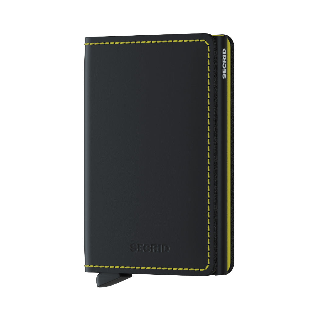 Secrid Slimwallet Matte Black & Yellow