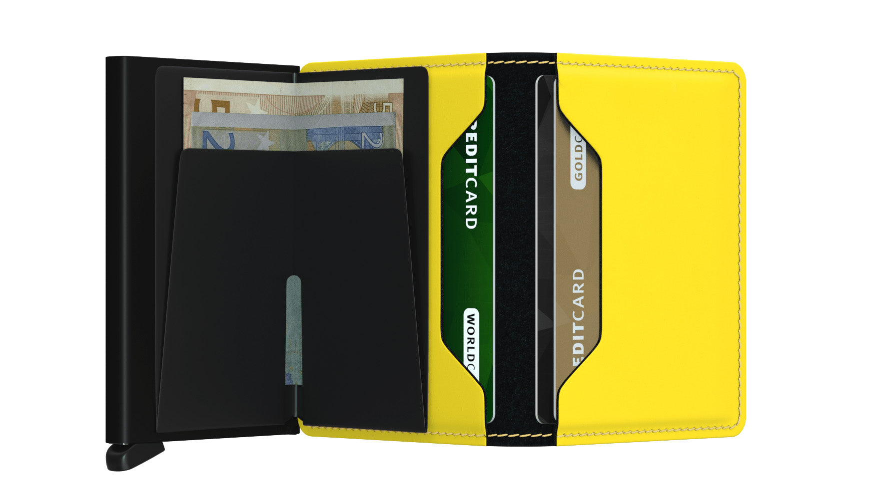 Secrid Slimwallet Matte Black & Yellow