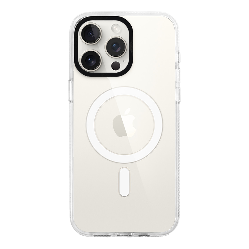 iPhone 15 Pro Max White Custom Case MagSafe