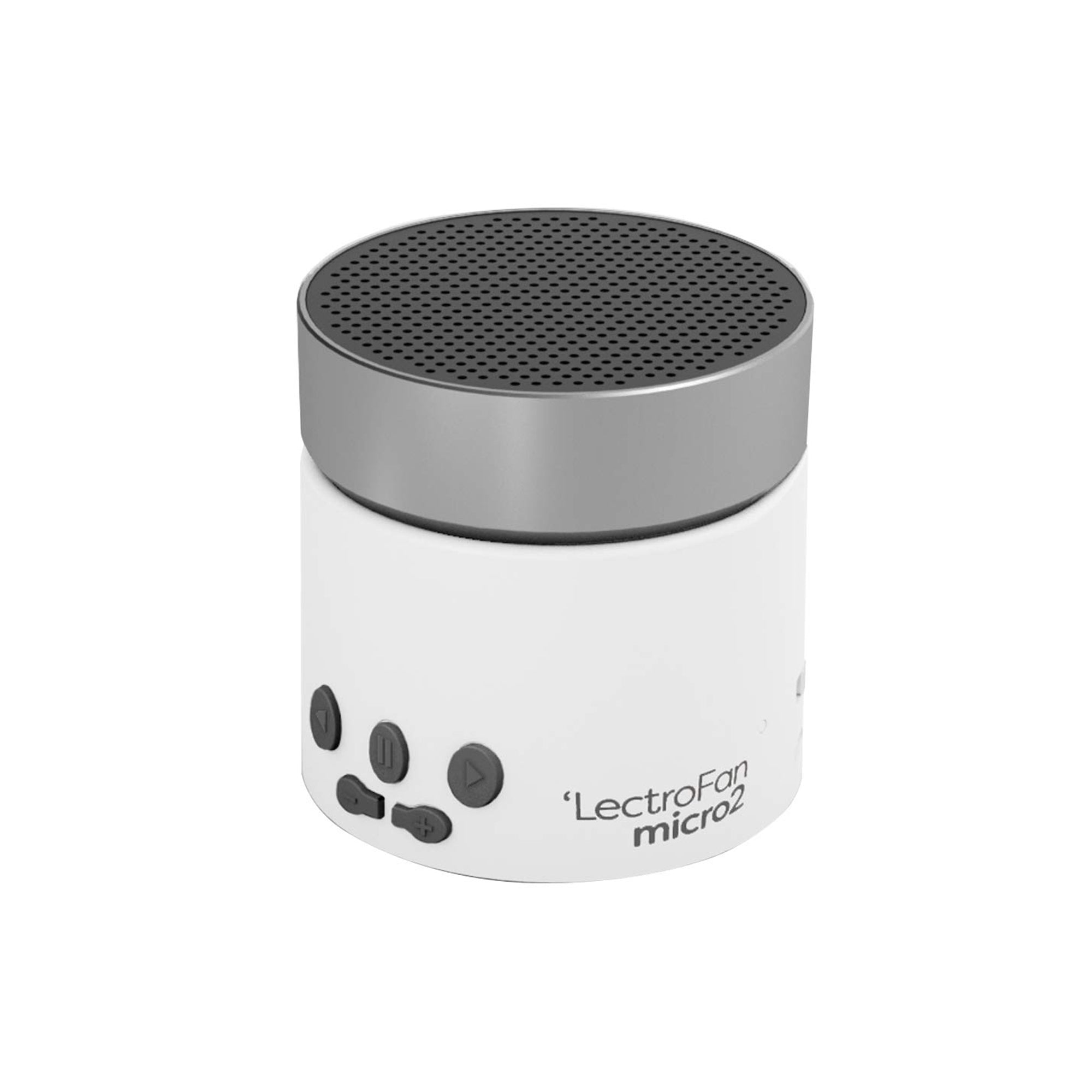 Lectrofan Micro2 White/Silver Bluetooth Noise and Fan Sound Machine - 15-04244