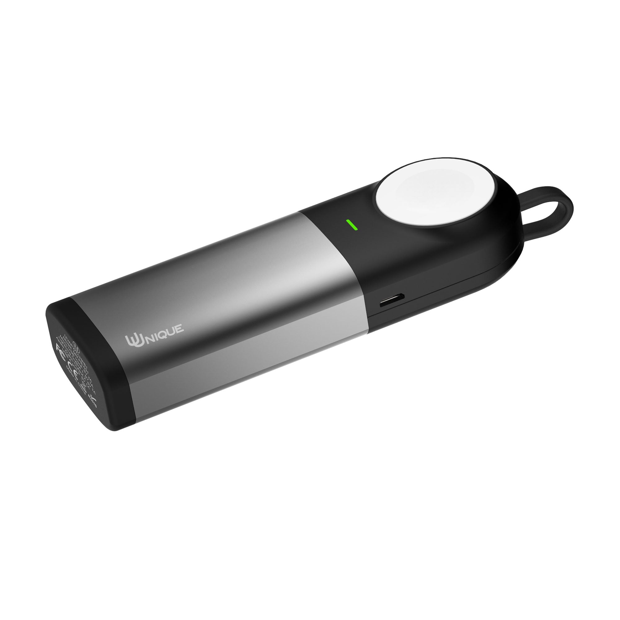 Uunique 5,000 mAh Black/Grey 3-in-1 Apple Watch MFI Portable Power Bank - 15-04811