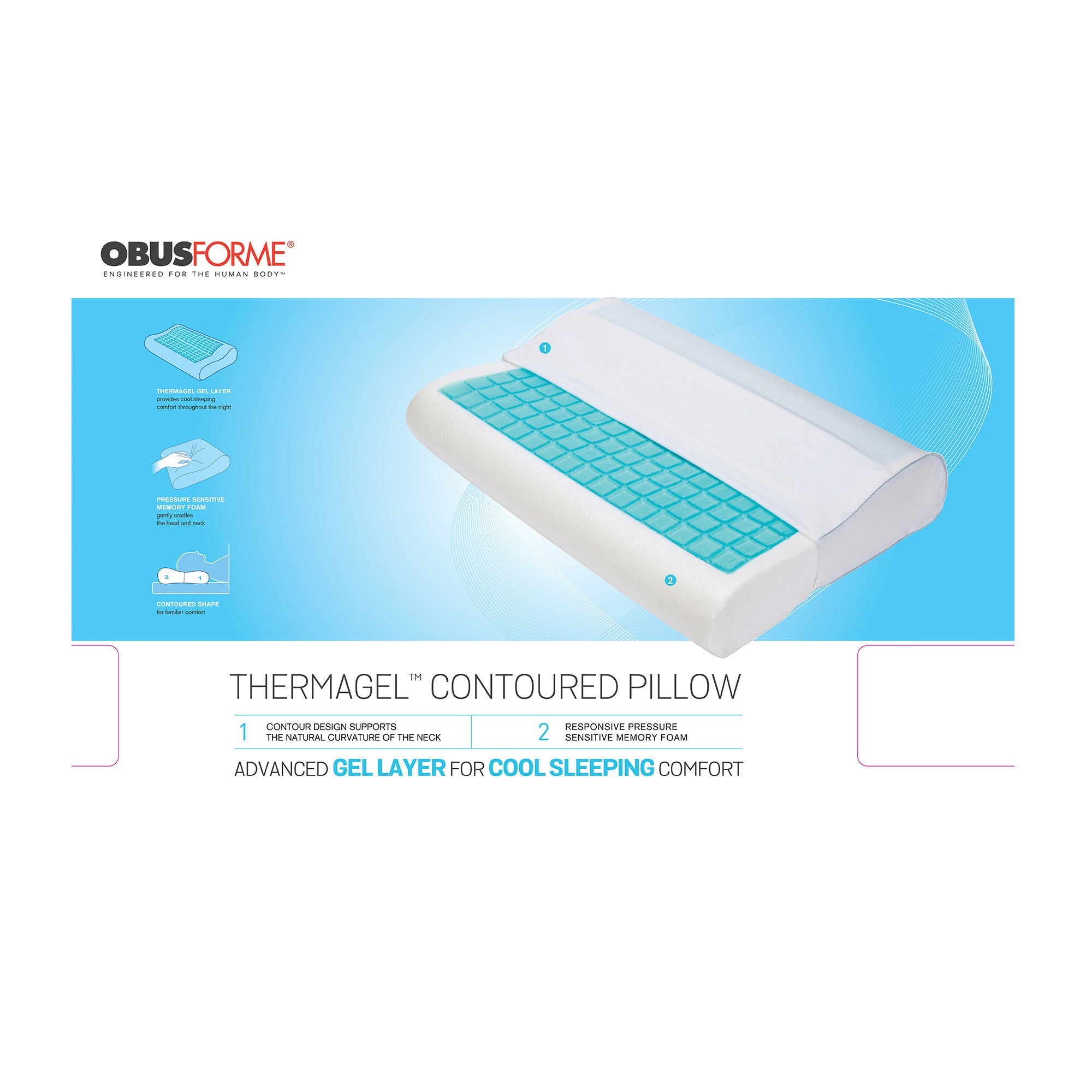 ObusForme Contour Thermagel Memory Foam Pillow - 15-07349