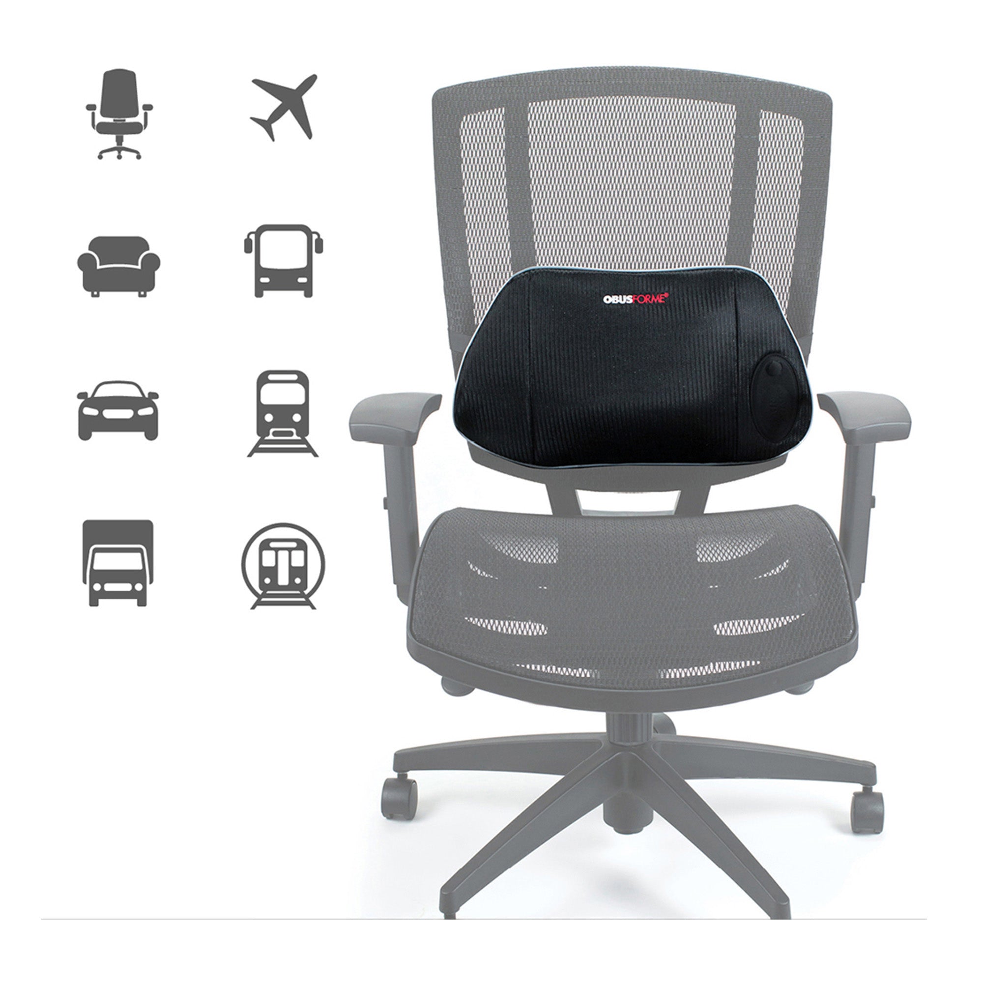 ObusForme CustomAir Adjustable Lumbar Cushion - 15-07351