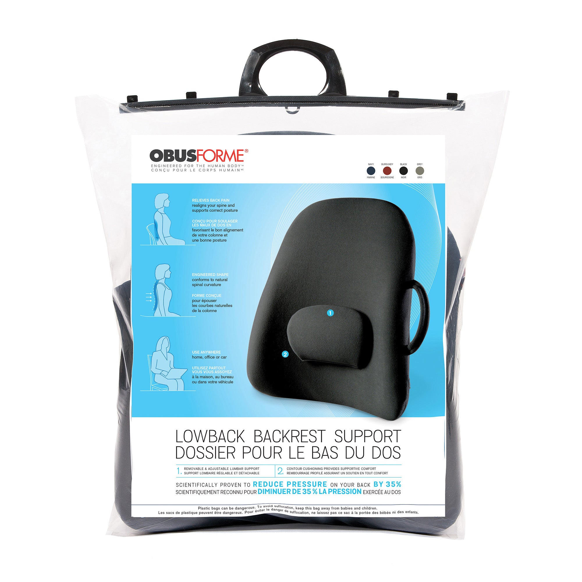 ObusForme Lowback Backrest Support - 15-07355