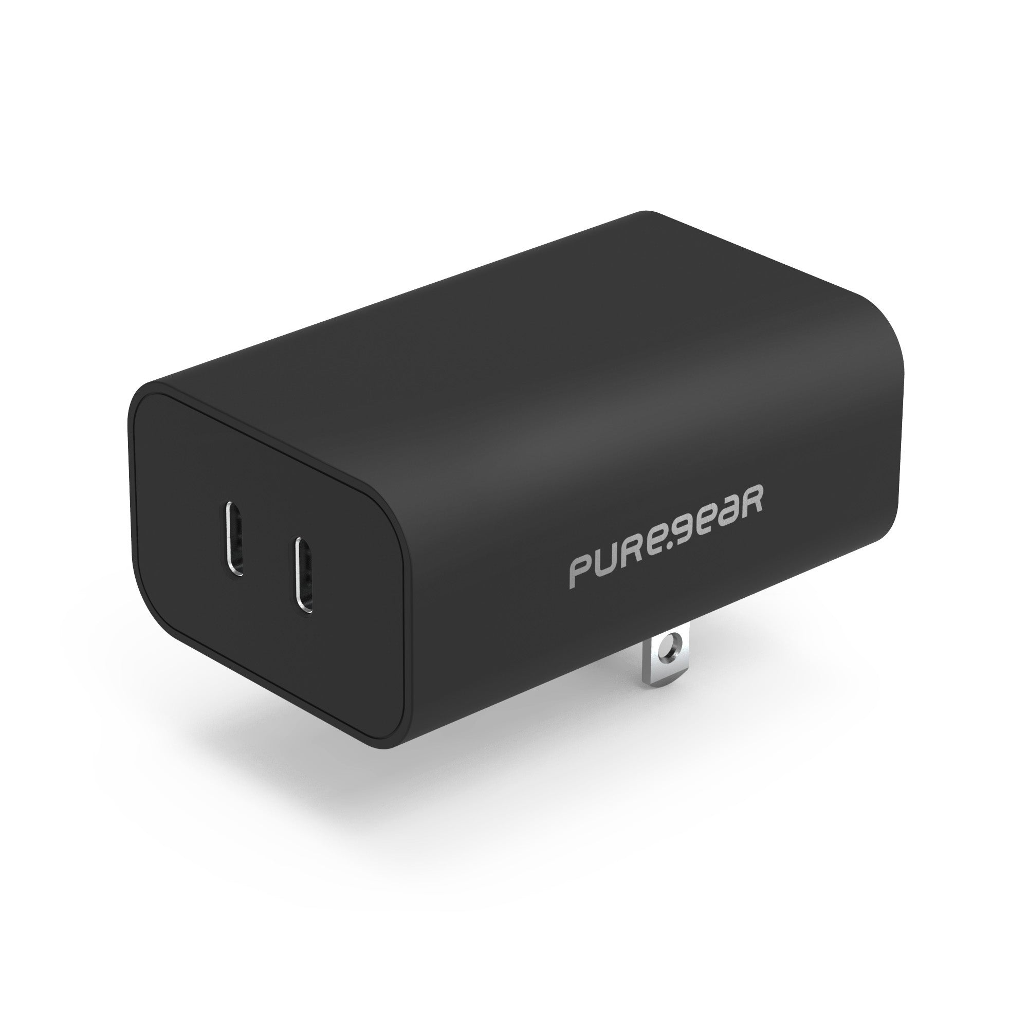 PureGear 36W Black Dual Port USB-C PD Wall Charger Hub - 15-08179