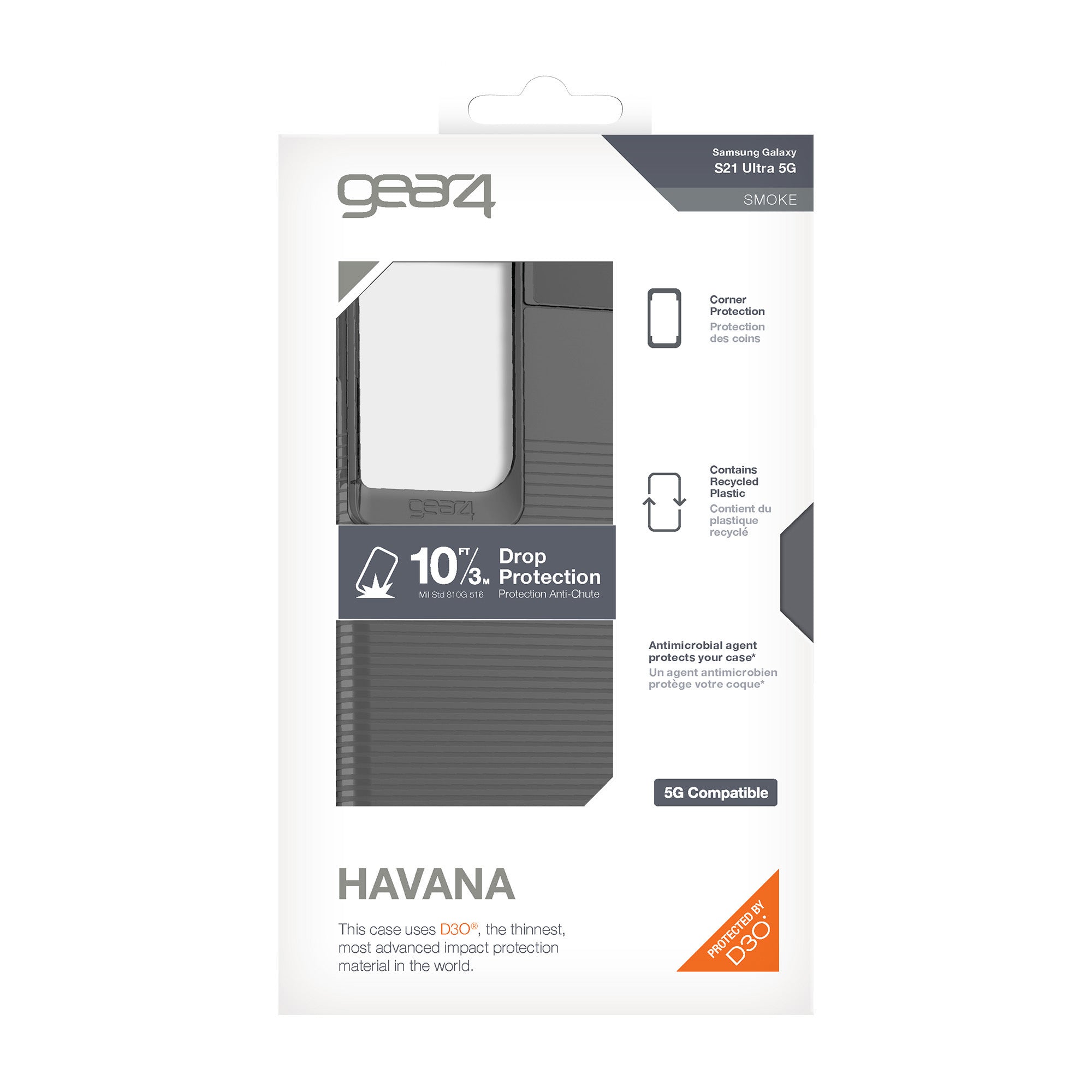 Samsung Galaxy S21 Ultra 5G Gear4 D3O Smoke Havana Case - 15-08382