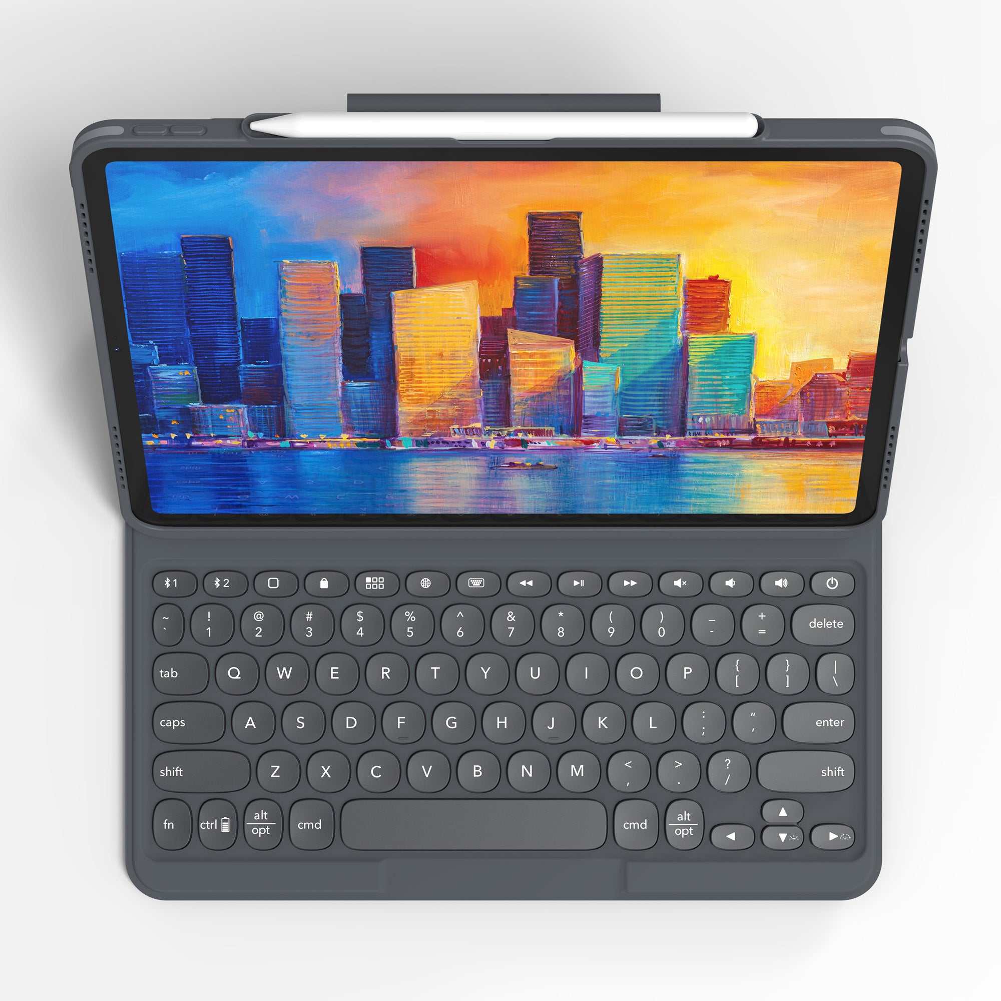 iPad Pro 12.9 (2018-2022) ZAGG Charcoal Pro Keys Keyboard - 15-08559