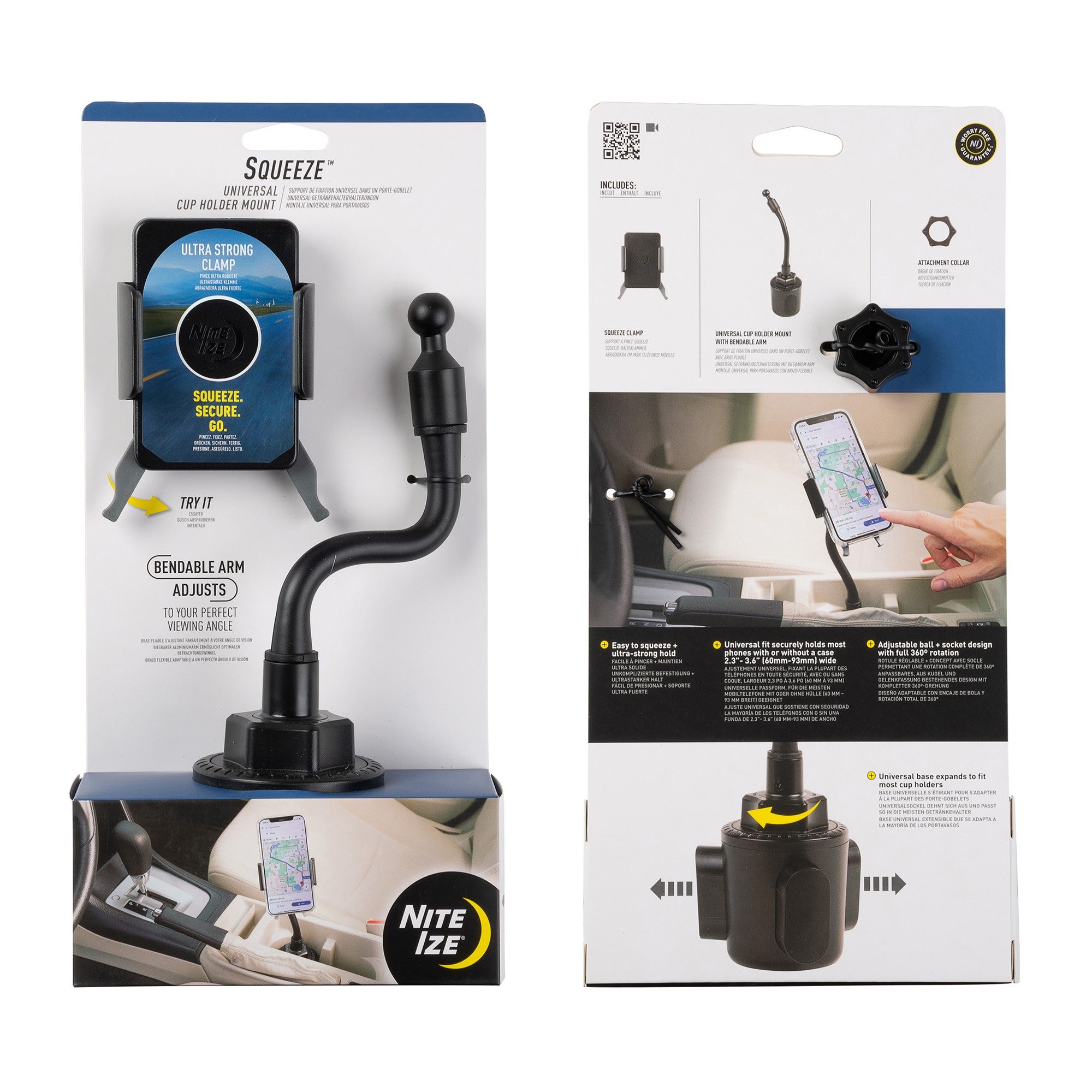 Nite Ize Squeeze Universal Cup Holder Mount - 15-10394