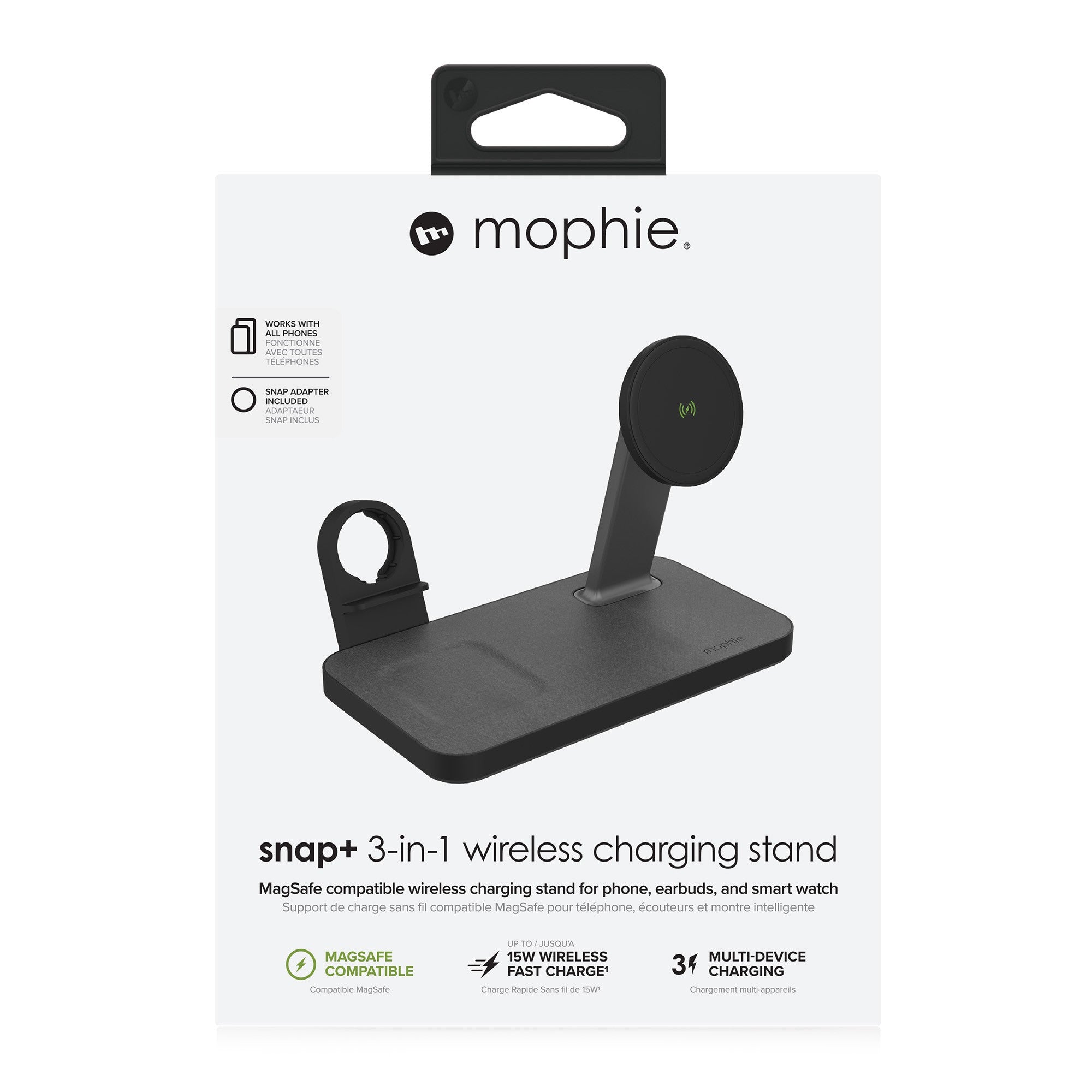 mophie universal snap+ 3-in-1 stand - 15-10726