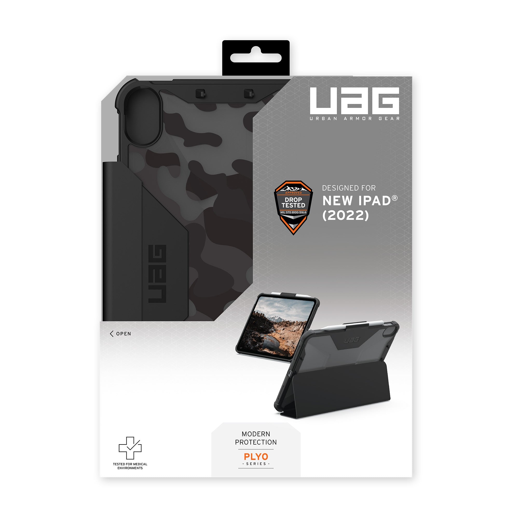 iPad 10.9 2022 UAG Plyo SE Series Case - Midnight Camo - 15-11161