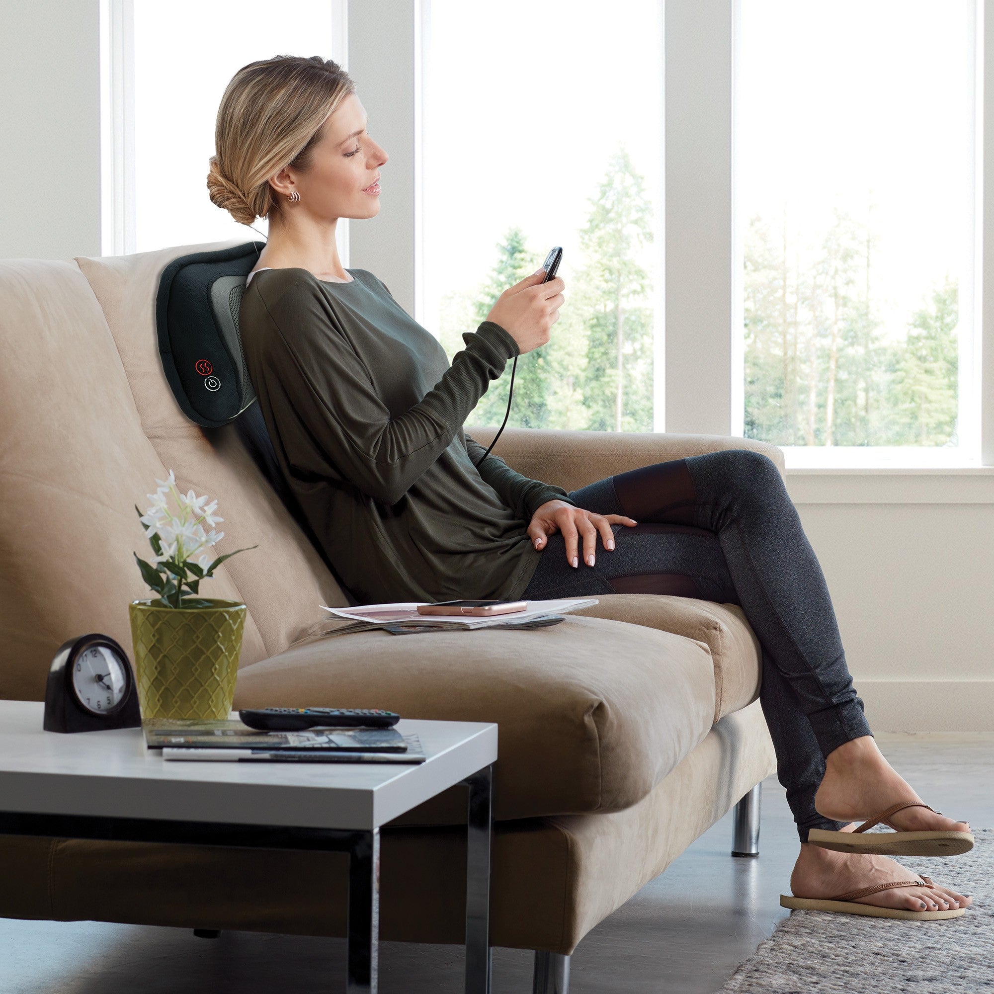 HoMedics 3D Shiatsu & Vibration Massage Pillow w/Heat - 15-11250