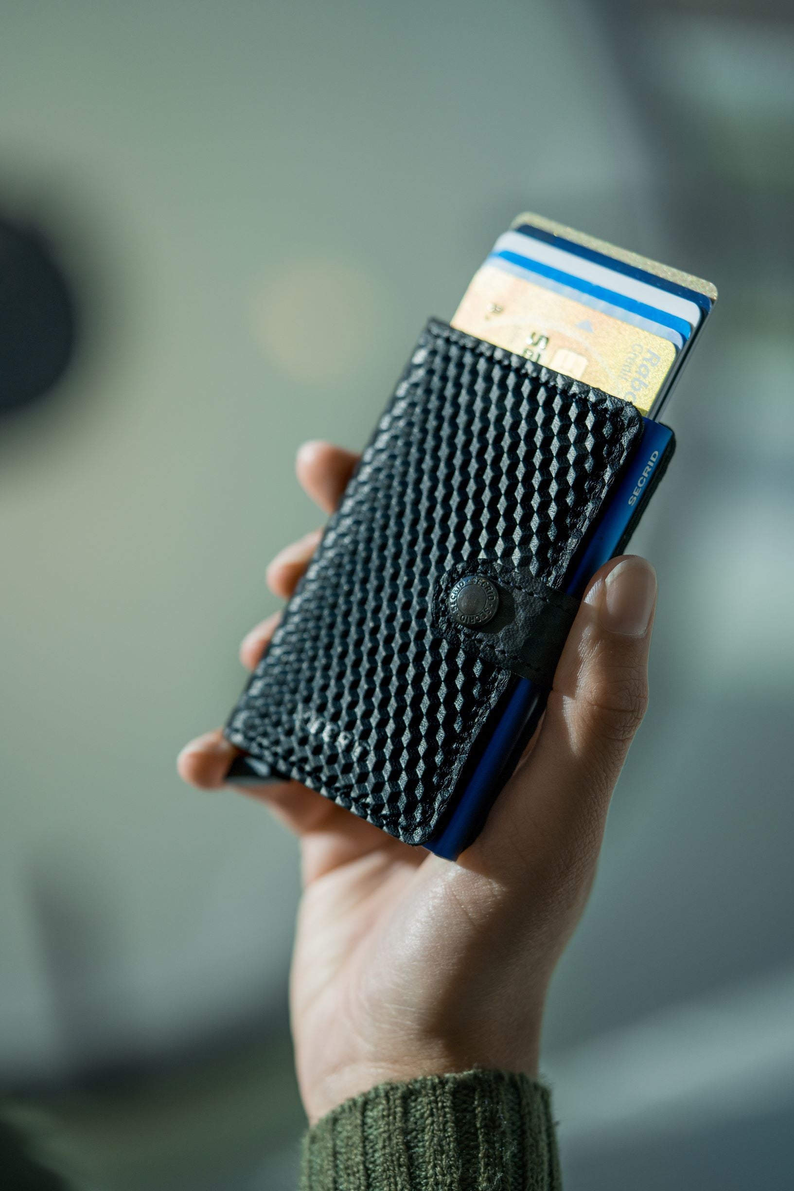 SECRID Miniwallet Cubic Black-Blue