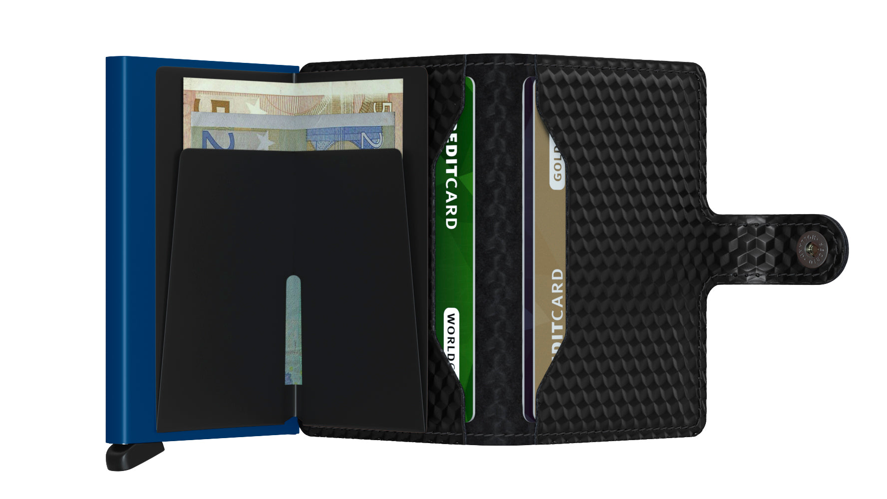SECRID Miniwallet Cubic Black-Blue