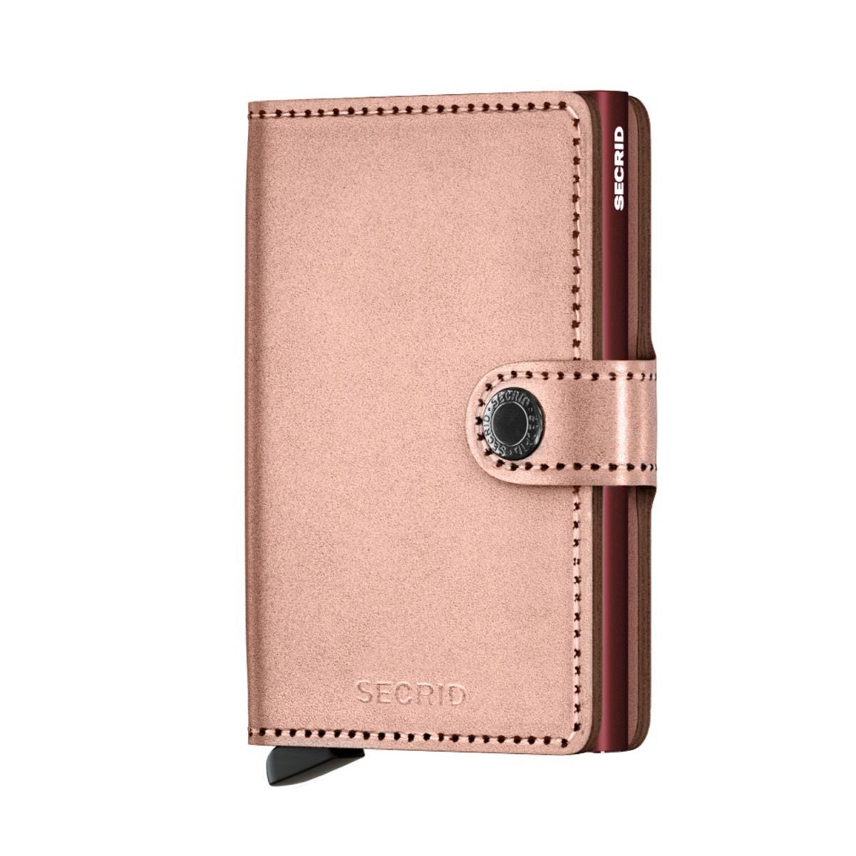 Secrid Miniwallet Metallic Rose - Bordeaux