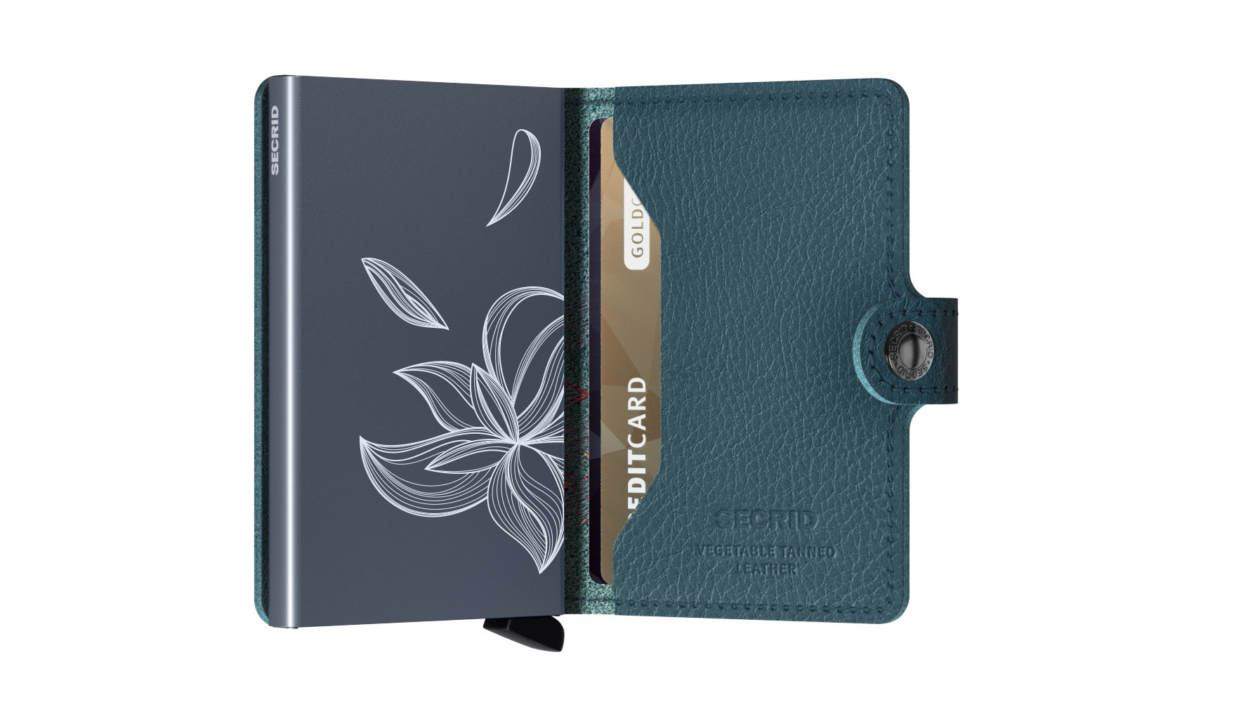 Secrid Miniwallet Stitch Magnolia Petrolio