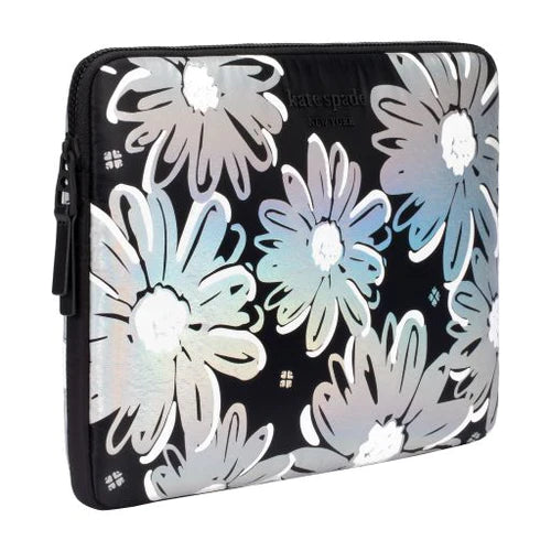 kate spade NY Puffer Sleeve up to 14in -Daisy Iridescent Black