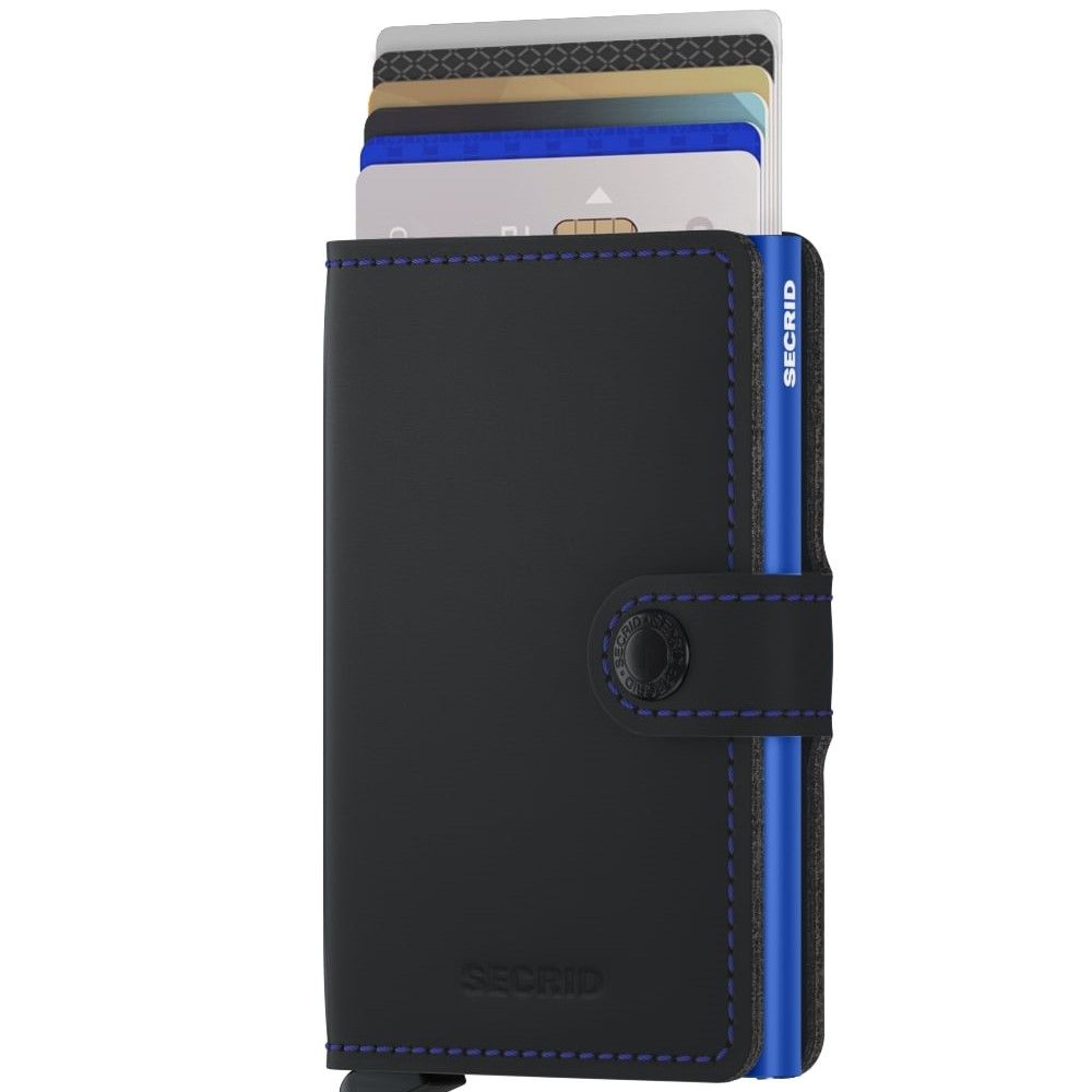 Secrid Miniwallet Matte Black & Blue